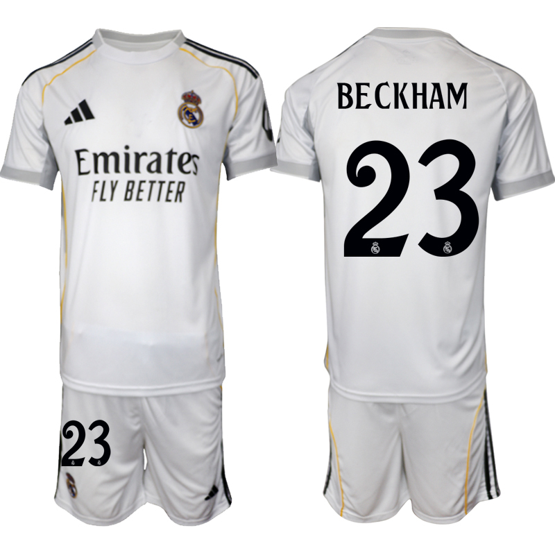 Men 2025-2026 Club Real Madrid home White #23 Soccer Jersey->customized soccer jersey->Custom Jersey